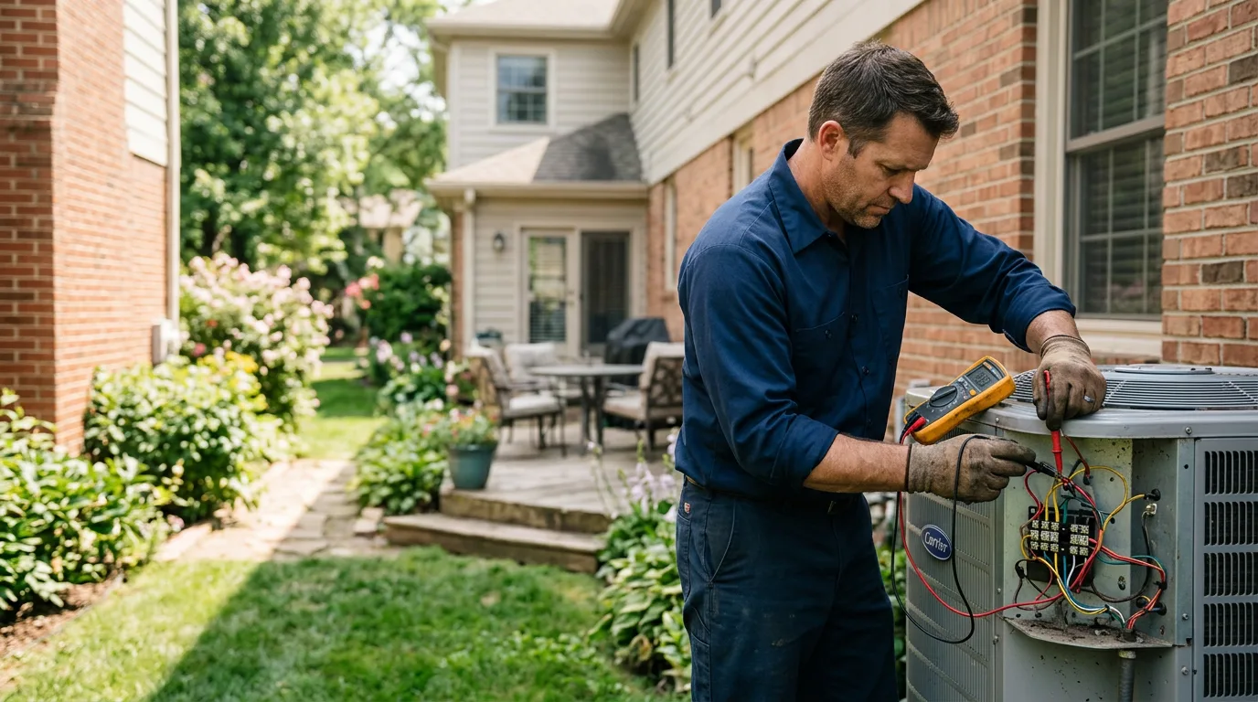 HVAC technician working near Saint Louis, OK